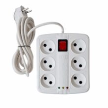 محافظ ولتاژ برق 6 خانه باخ الکترونیک مدل G6 مناسب وسایل صوتی و تصویری طول کابل 5 متر