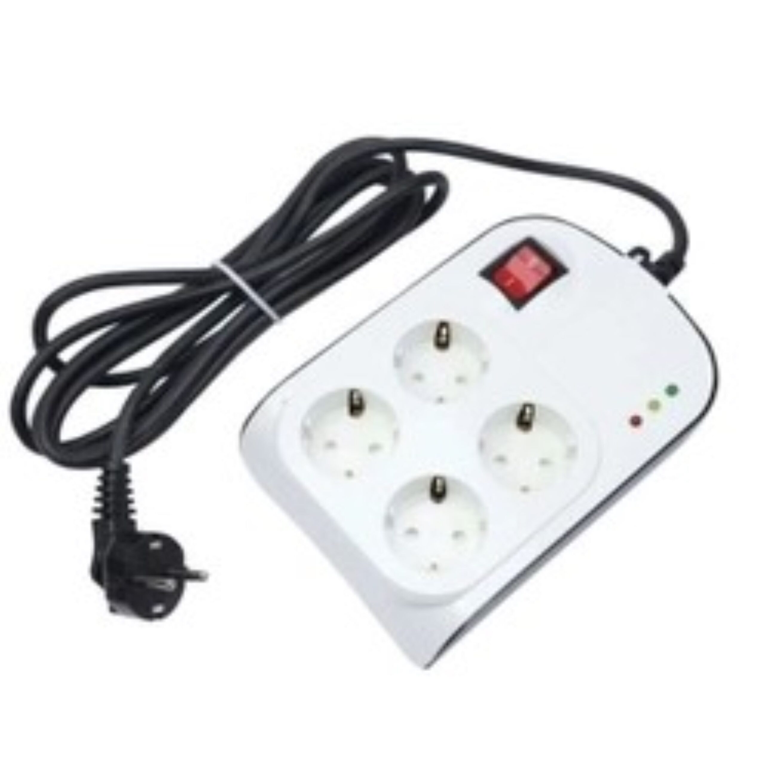محافظ ولتاژ برق ۴ خانه پارت الکتریک مدل PE8791 برای صوتی و تصویری طول کابل ۱/۸۰ متر